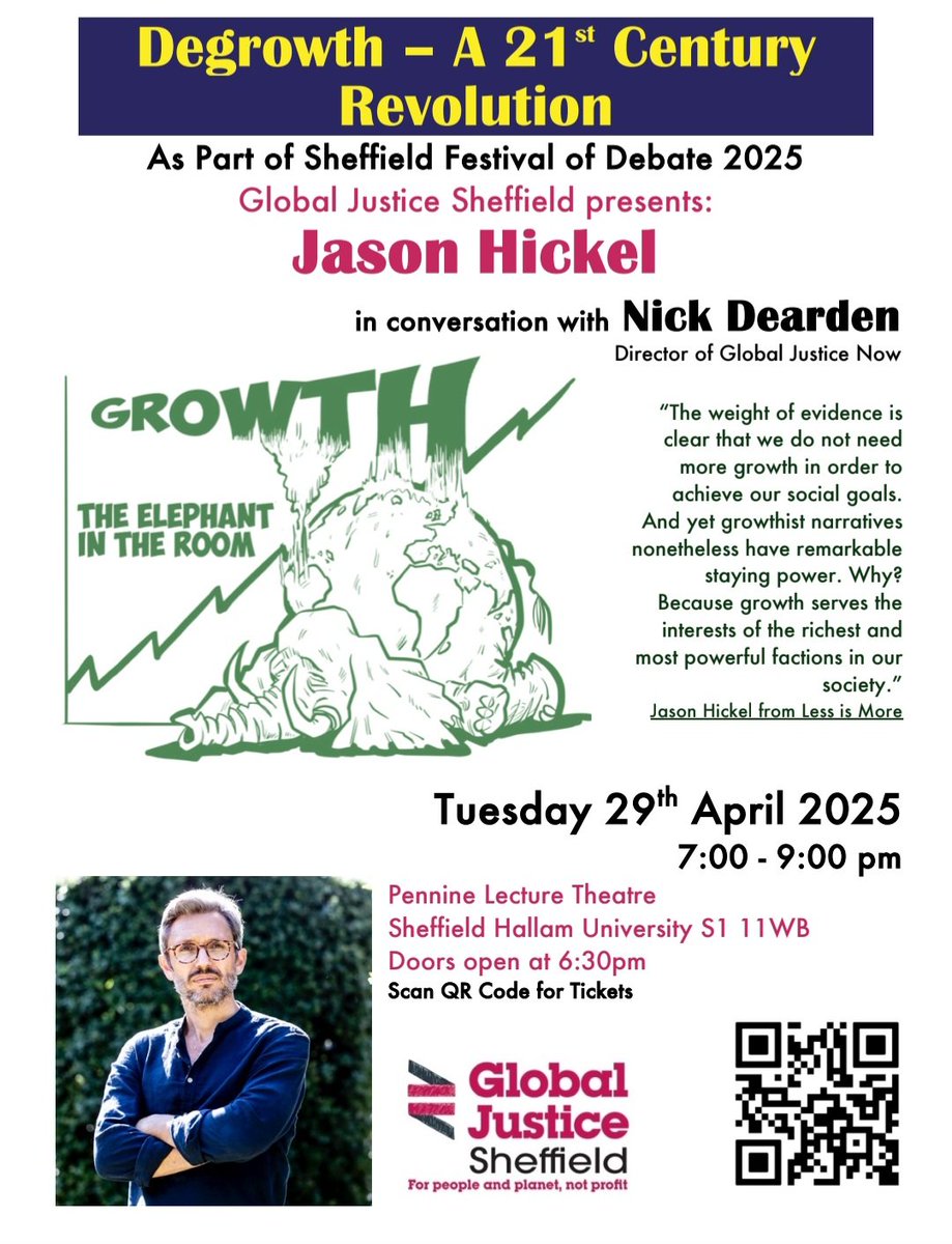 Join us on Tuesday, 29th April, at Festival of Debate in conversation with Jason Hickel! Tickets: festivalofdebate.com/2025/jason-hic…