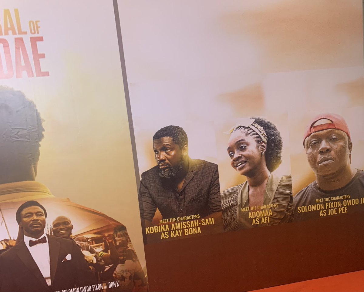 I was privileged to watch a private  screening of  “The Funeral of Kwadae” tonight-with brilliant acting from a great cast starring Brian Angels and <a href="/adomaa_music/">a d o m a a</a> and wicked writing from <a href="/JoewackleGh/">wackle</a> 
A fabulously hilarious and poignant movie - authentically Ghanaian. A MUST see,