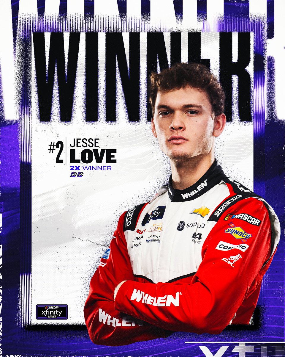 NASCAR Xfinity (@nascar_xfinity) on Twitter photo He was fast all day. And now he's got the checkered flag!
<a href="/jesselovejr1/">jesse love jr</a> wins at Rockingham in NASCAR Overtime! He was fast all day. And now he's got the checkered flag!
<a href="/jesselovejr1/">jesse love jr</a> wins at Rockingham in NASCAR Overtime!