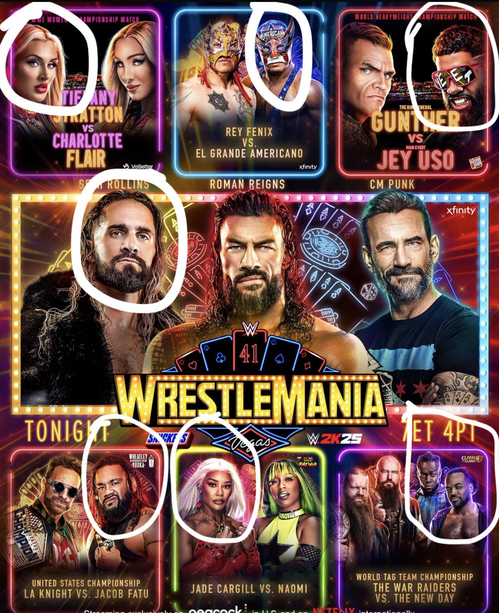 Esse é o gabarito da Wrestlemania.

Diferente disso, é culpa do Triple H…