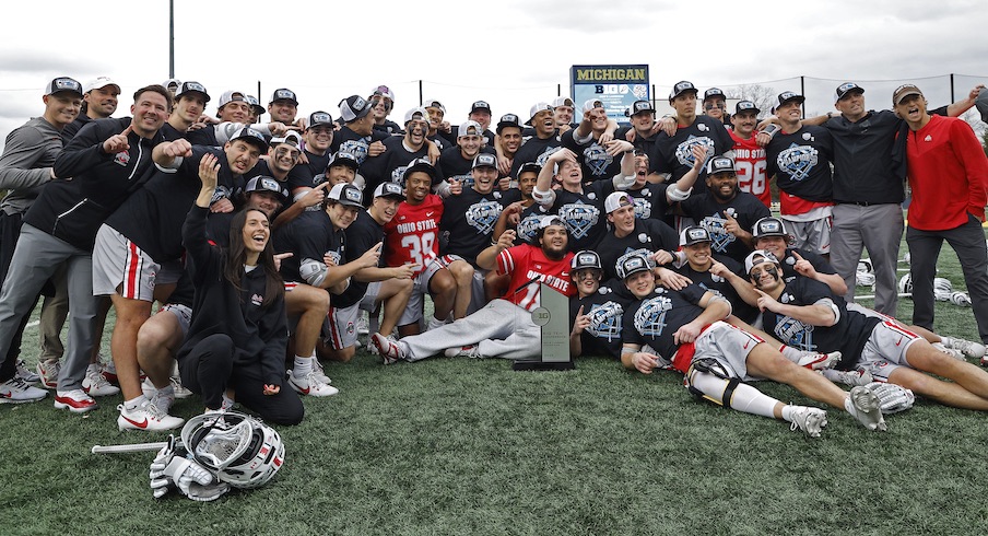 11W's tweet photo. Ohio State men’s lacrosse secured its first Big Ten championship on Saturday with a thrilling fourth-quarter comeback in a 10-8 win over Michigan. https://t.co/CGeMOjndcR https://t.co/GKWdoKW1Ys
