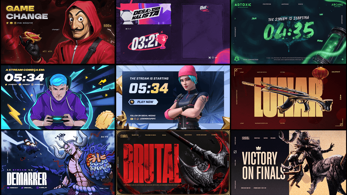 These are my Favorite Projects!

Here are some stream package projects for clients and a KV's for esports tournaments.

Which one is your favorite project?