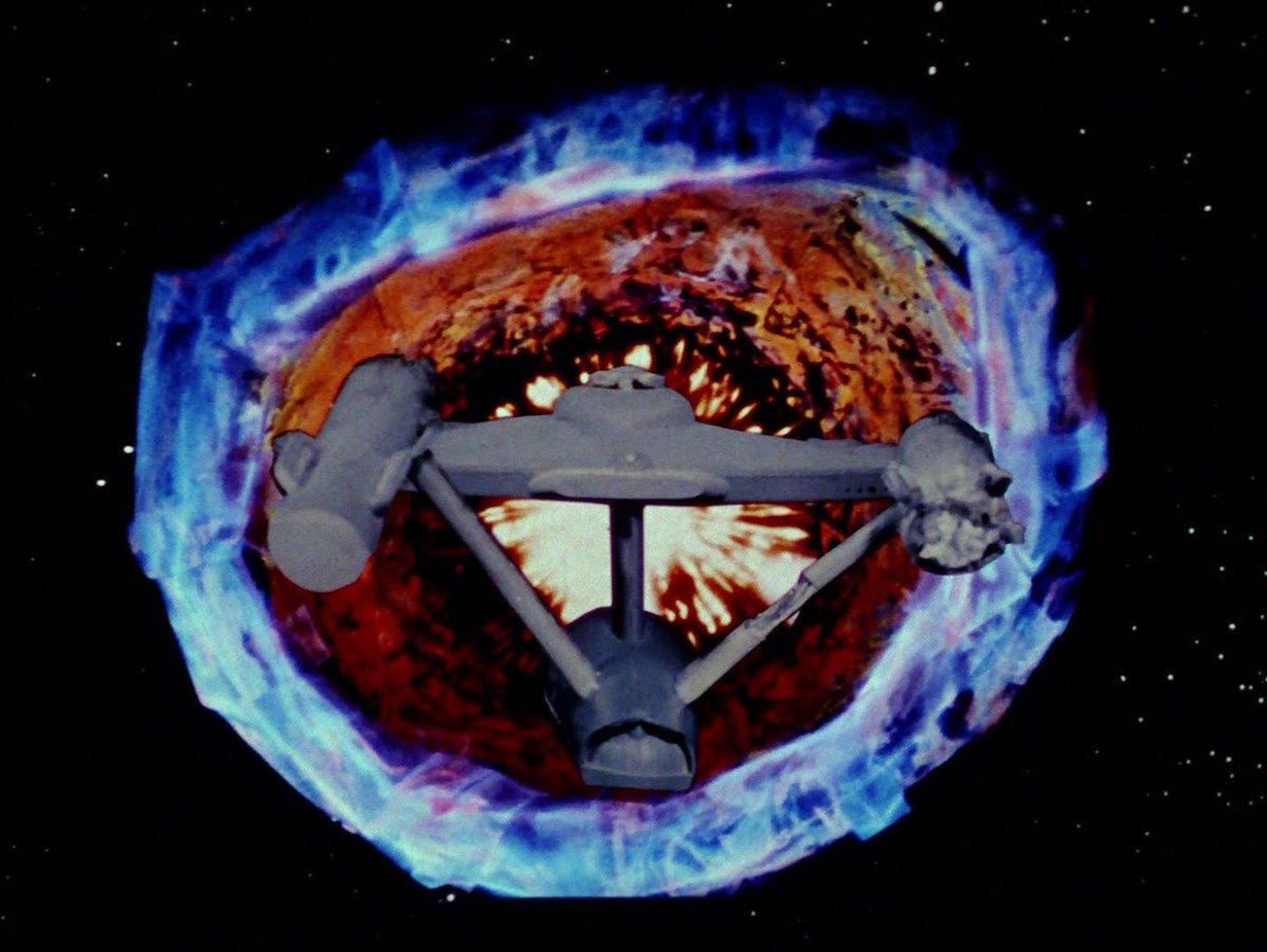 SciFiTheatre's tweet image. “The Doomsday Machine” widely considered to be one of the best Star Trek TOS episodes, and “Spock’s Brain” widely considered to be one of the worst, share a unique distinction with respect to the Enterprise bridge. 
Can you name it? #startrek #startrektrivia