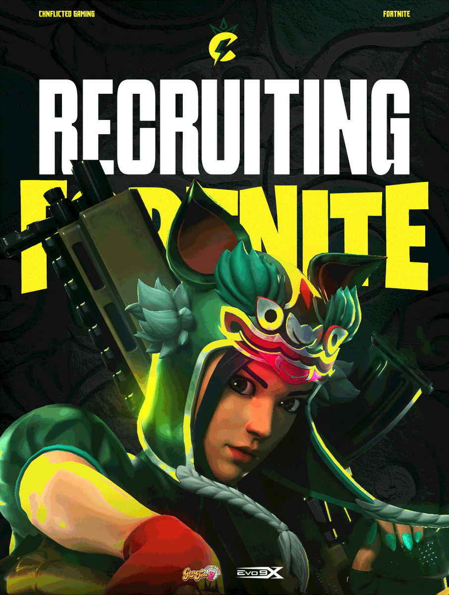 GalaxyNOG's tweet photo. 🚨 @CxnflictedGG is RECRUITING! 🚨
We're looking for:
- Content Creators
- Comp
- Creative Warriors
- Streamers
- Editors
- Graphic Designers
- Fortnite Lead
#StayCxnflicted
----
#Fortnite #FortniteRecruitment #LookingForGroup #FortniteContent #FortniteTeam #FortniteOrg https://t.co/KtWzHxlTkV