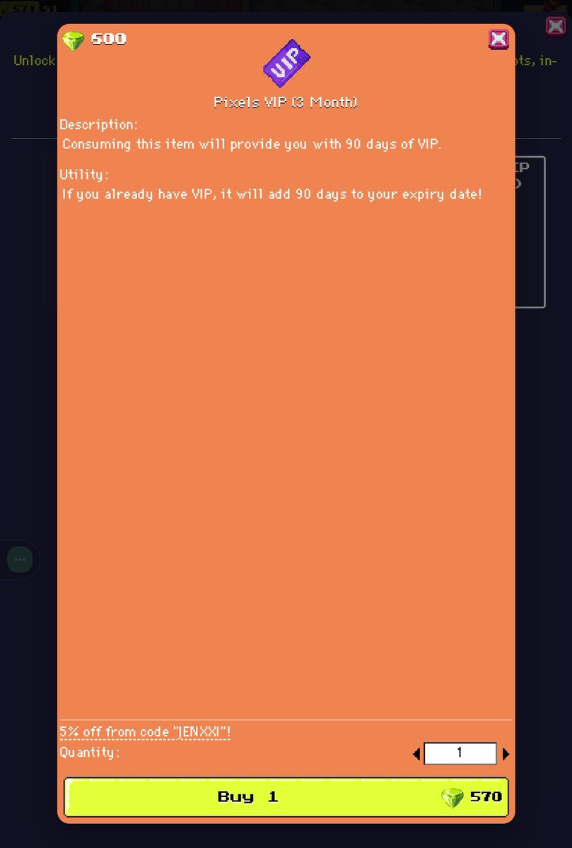 I was about to quit playing since i don't have enough <a href="/pixels_online/">Pixels</a>  to buy a vip ticket, Luckily they offered 60% off!.

Use the CREATOR CODE : "JENXXI" for 5% more off
<a href="/jenxxi10/">jenxxi.ron | KIND</a>

<a href="/heidichristne/">heidi</a> 
<a href="/whatslukedoing/">Luke Barwikowski 🚜</a>
