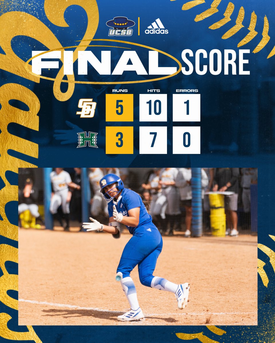 Gauchos hang on and take game two!  

#GoGauchos