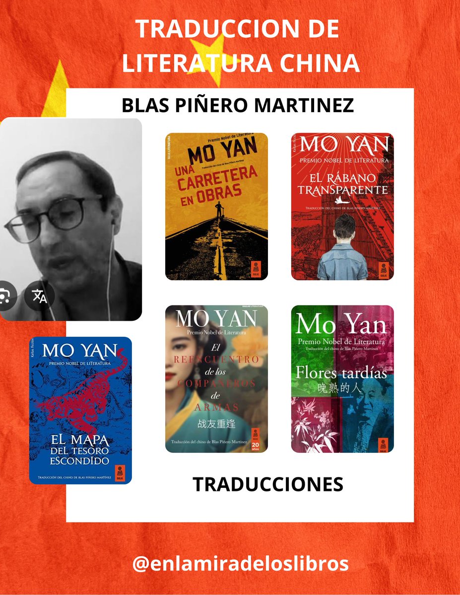 enlamirade34761's tweet photo. Conozcamos al traductor de Mo Tan y Can Xue. Blas Piñero Martinez 
#traduccion
#china
#españa
#books
#libros https://t.co/GhG5d2xZU9
