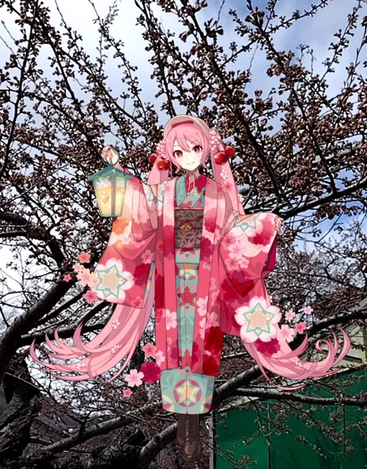 函館公園も桜は蕾ねぇ 今年の函館のミクさん好きだわ #ひろはこフォト