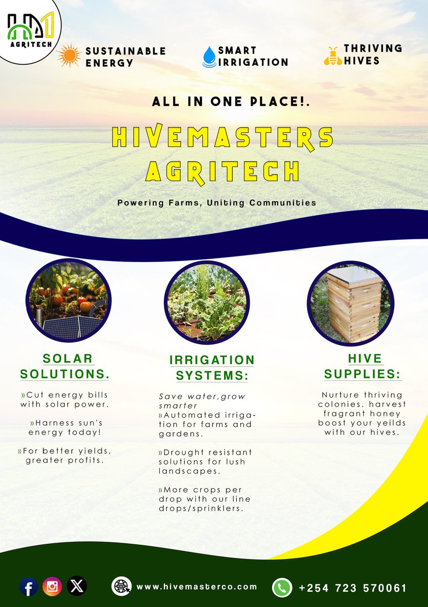Are You Ready to Transform Your Farm? Explore Our Integrated Agri-Solutions Today!

From Buzzing Bees🐝 to Bountiful Harvests🌱: Partner with Us for Sustainable Agricultural Success.
Reach out on 🤙 0723570061