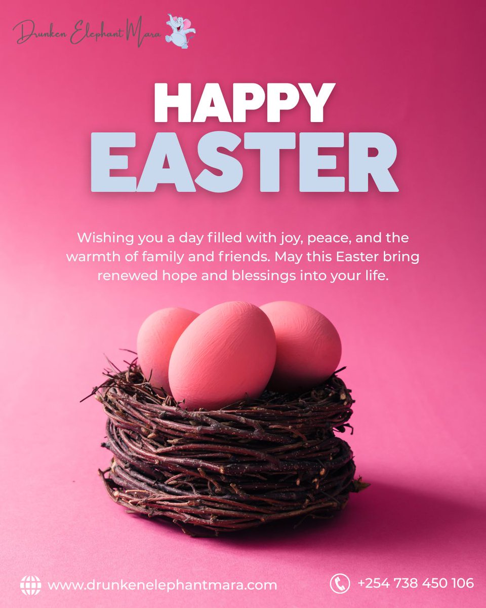 drunkenellymara's tweet image. Wishing you a day filled with joy, peace, and the warmth of family and friends. May this Easter bring renewed hope and blessings into your life.

Happy Easter! Best Wishes from Drunken Elephant Mara

#HappyEaster #Easter2024 #EasterSunday #EasterWeekend #EasterVibes