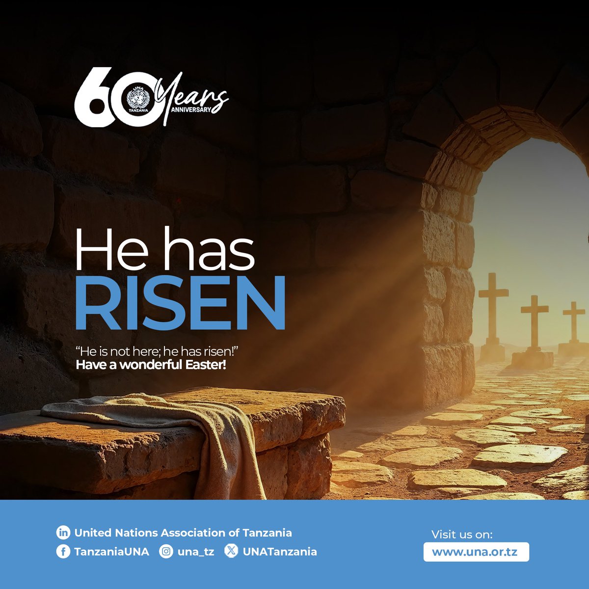 UNA Tanzania wishing you a blessed Easter filled with peace, joy, and cherished moments with loved ones. May this season of renewal bring hope and light to your path

Happy Easter ✨

#unat #happyeaster