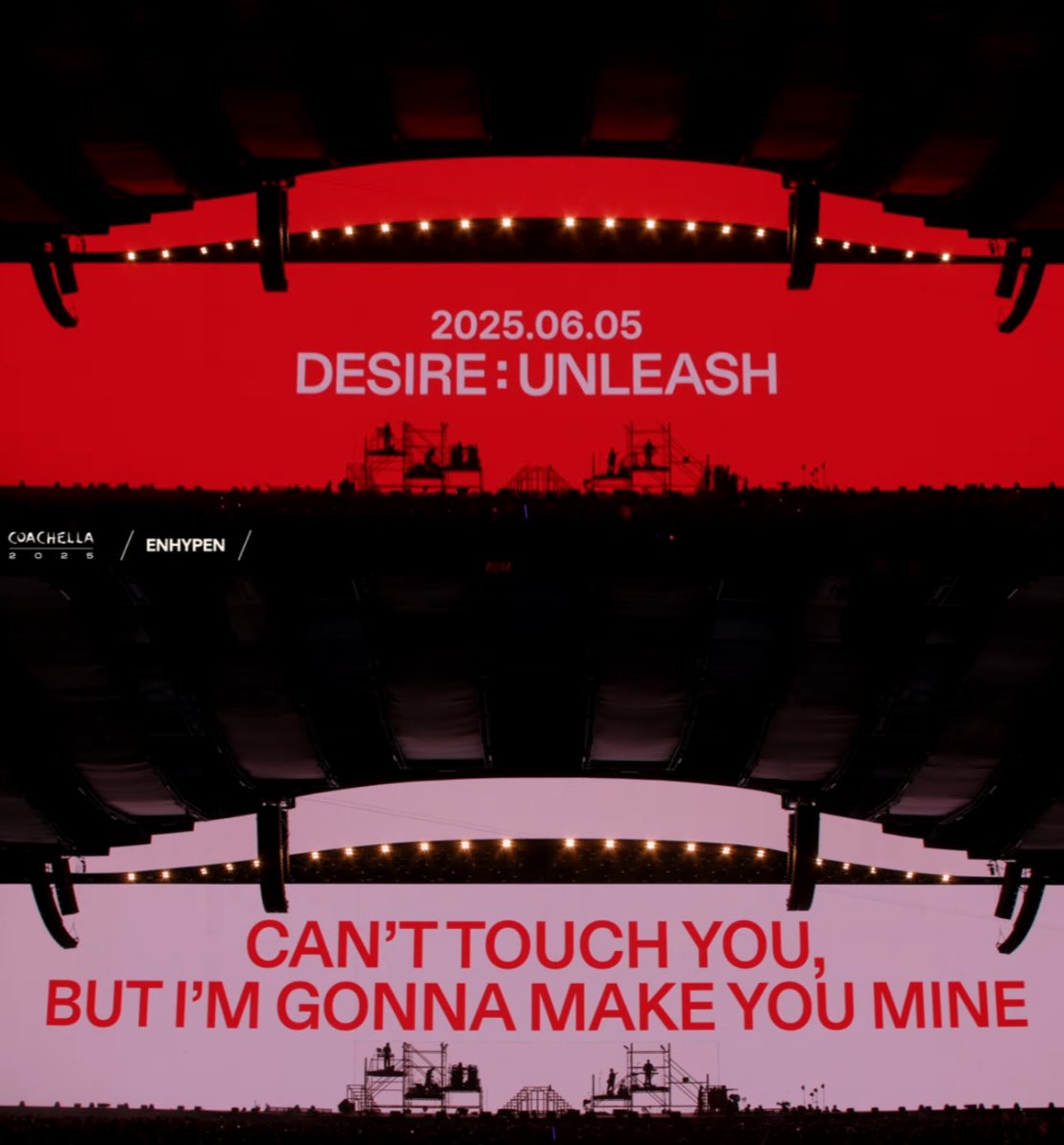 en_tashii's tweet photo. DESIRE: UNLEASH 

2025.06.05

THATS HOW YOU ANNOUNCE YOUR COMEBACK AT THE COACHELLA STAGE!!!!!!

ENHYPEN VAMPS UP COACHELLA
#ENCHELLA #ENHYPEN #COACHELLA2025 https://t.co/KsAD6GLido