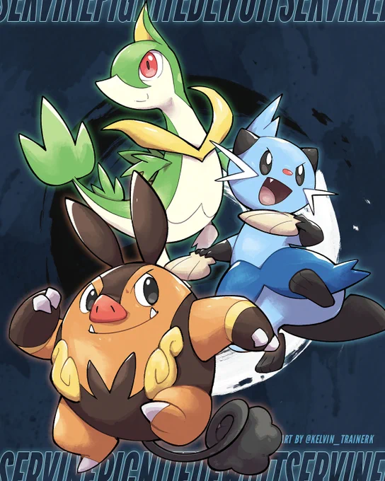 The Middle Stages: Unova! #Servine, #Pignite, and #Dewott! Which one is your favorite? Enjoy! RTs are much appreciated! #Pokemon #PokemonArt