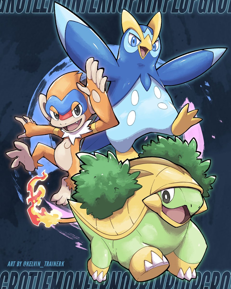 kelvin_trainerk's tweet photo. The Middle Stages: Sinnoh!
#Grotle, #Monferno, and #Prinplup!
Which one is your favorite?

Enjoy! RTs are much appreciated!
#Pokemon #PokemonArt https://t.co/zdsgKkEngS
