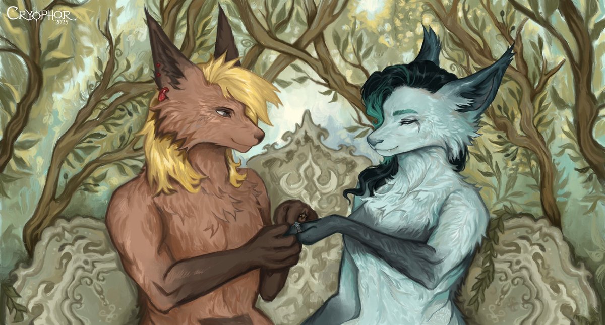 cryophor_'s tweet image. Ship art commission!! #furry #shipart