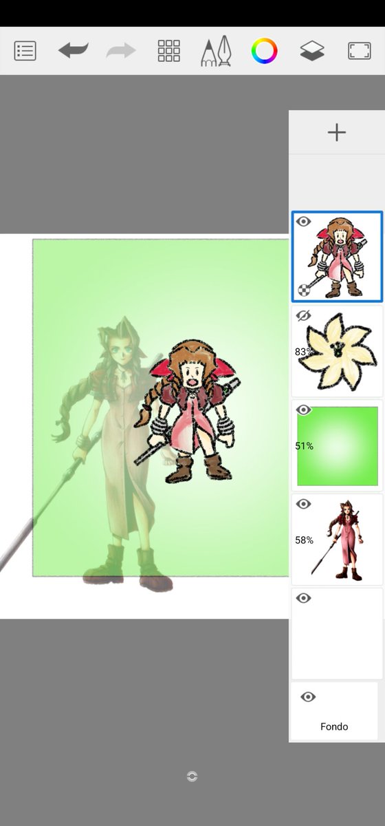 IchnaC's tweet image. Felt like drawing Aerith