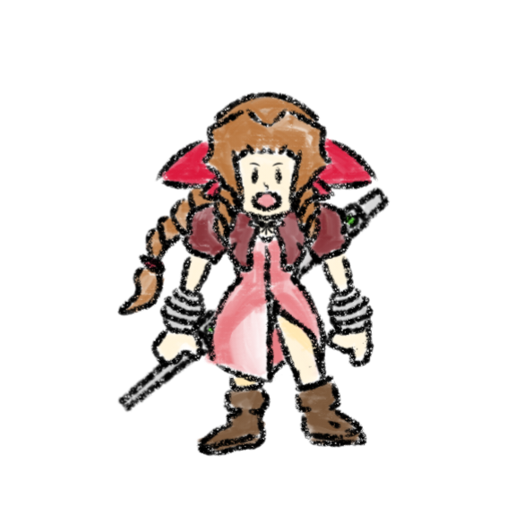 IchnaC's tweet image. Felt like drawing Aerith