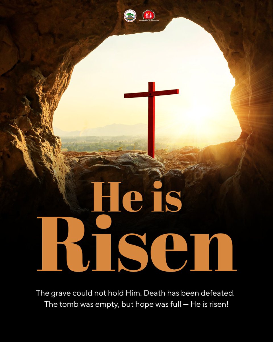 Blessed Resurrection Day!
#HeisRisen
The stone was rolled away, not to let Jesus out—but to show the world He lives! The grave couldn't hold Him, and death couldn't defeat Him.
Today, we celebrate victory over sin, hope that never dies, and love that conquered the grave.