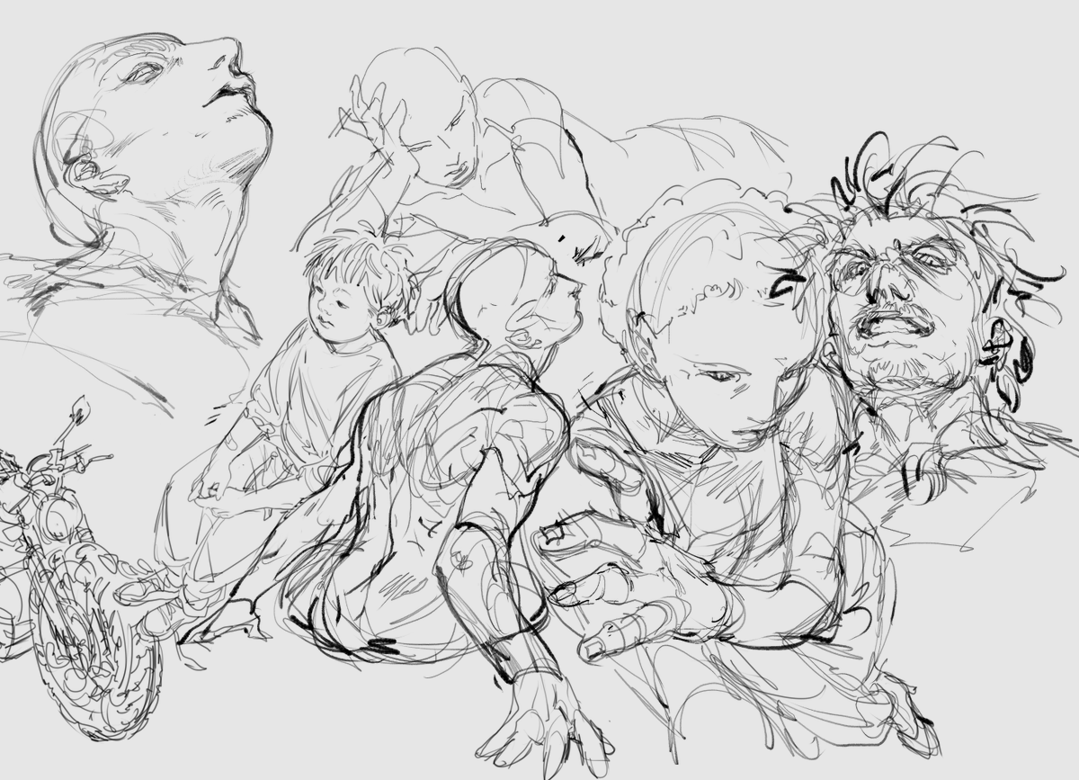 _QAE0's tweet image. if you're referring to this sketch page, I think I was using this free pen on clip studio assets store