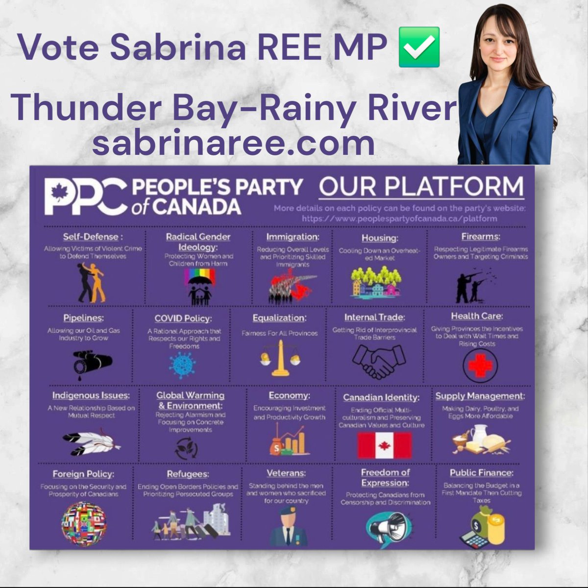 Sabrina48873694's tweet photo. VOTE Sabrina Ree Peoples Party of Canada Candidate.
Thunder Bay Rainy River
#ThunderBay #FortWilliam #portarthur #Atikokan #fortfrances # alberton#devlin #barwick #stratton #rainyriver #emo https://t.co/pDajLCWGrX