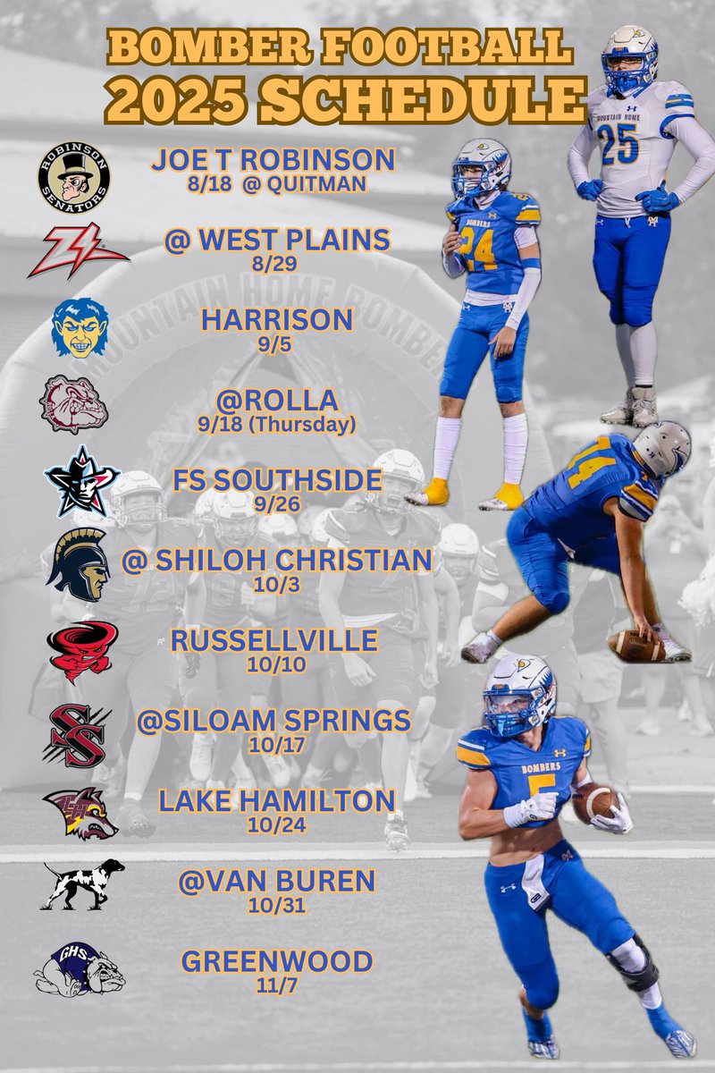 Mark your calendars! ✈️🏈

#OneBomber