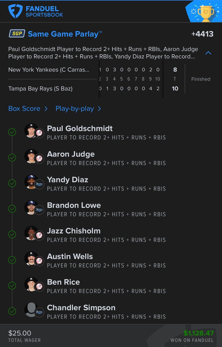 Hits Runs and RBIs for everyone💸