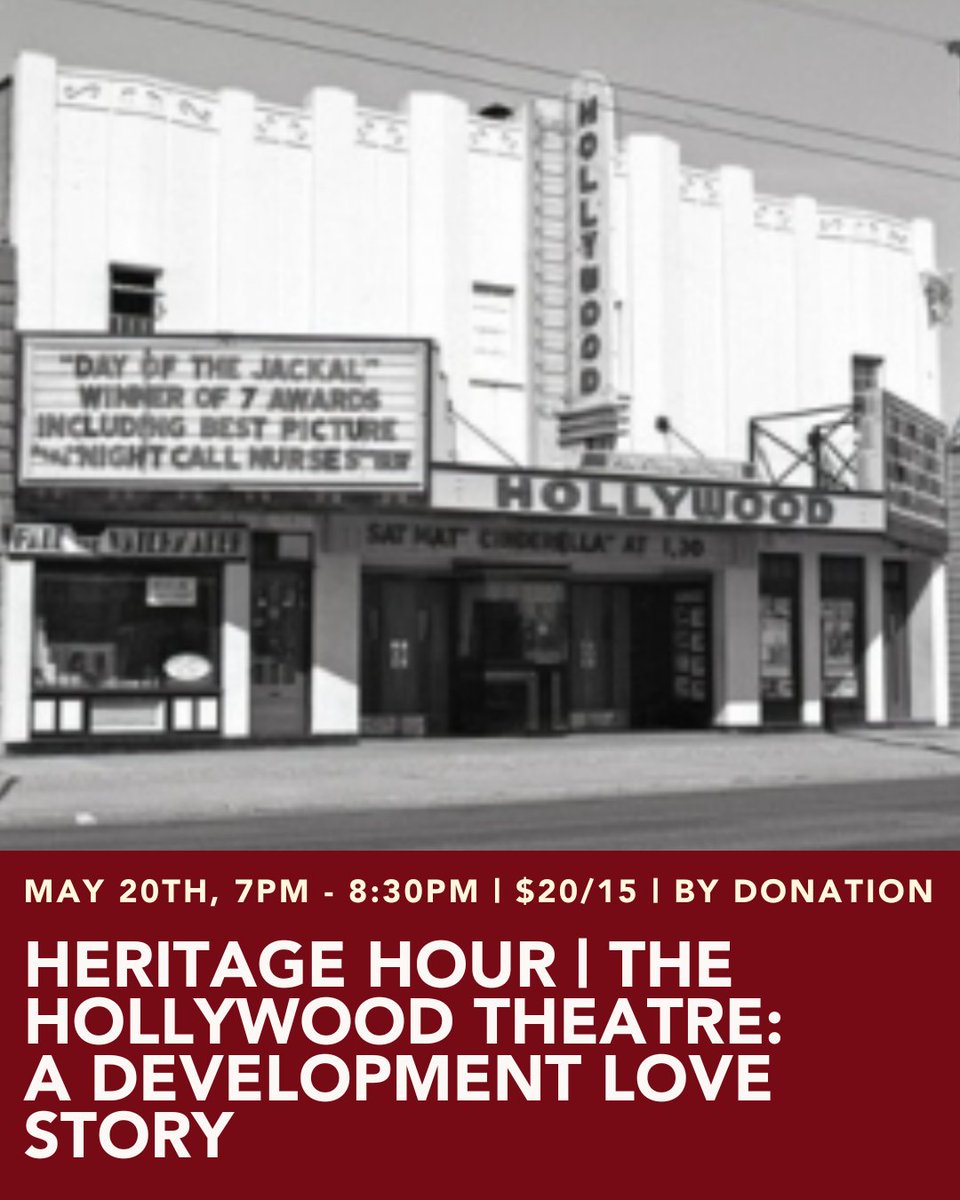 Join Michelle Barila, the Executive Director of the West Broadway Business Improvement Association, as she shares the story of the Hollywood Theatre. 

Register now at tickettailor.com/events/vancouv…