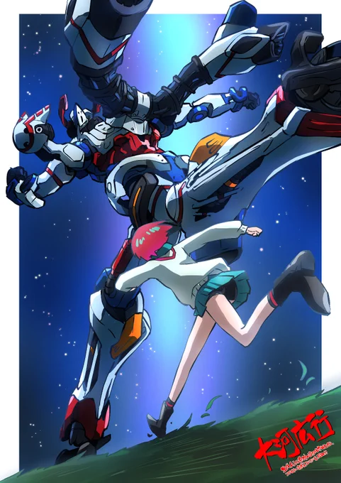 頭空っぽラクガキ976「機動戦士GundamGQuuuuuuX」から「OP別角度な走るマチュとジークアクス」 ロボットアニメでキャラクターが元気に走ってるのを見るのは気持ちいい。なのでちょっと角度変えて描いてみた。#GQuuuuuuX #ジークアクス 