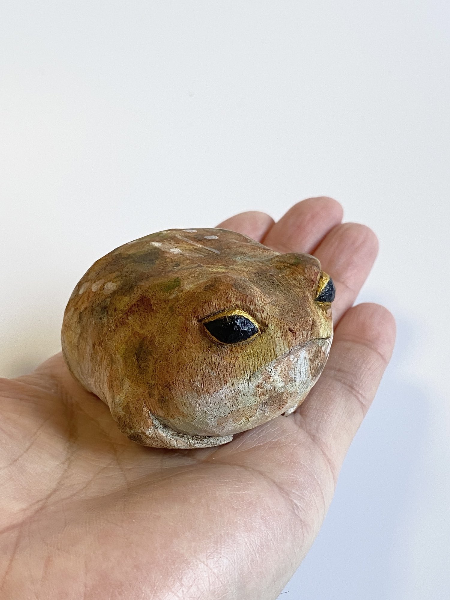 カエルの彫刻 カエルの石像 コンクリート Sサイズ 13cm アンティーク調 カエル