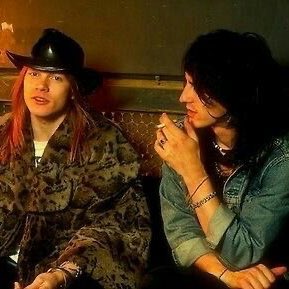 izzy stradlin and axl rose, circa 1987/88.