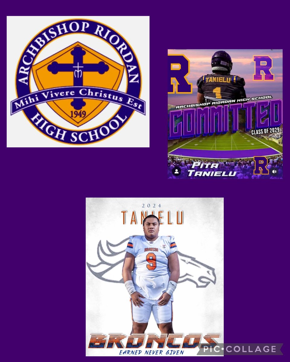 Bayside Broncos Youth Football (@youthbayside) on Twitter photo Congrats to Pita Tanielu on his acceptance and commitment to attend and play football for Archbishop Riordan HS! <a href="/CoachAdhir/">Adhir Ravipati</a> just made a power move—grabbed one of the baddest Broncos out there. He’s not here to sit—he’s here to shake up the Riordan Defense from day one. Congrats to Pita Tanielu on his acceptance and commitment to attend and play football for Archbishop Riordan HS! <a href="/CoachAdhir/">Adhir Ravipati</a> just made a power move—grabbed one of the baddest Broncos out there. He’s not here to sit—he’s here to shake up the Riordan Defense from day one.