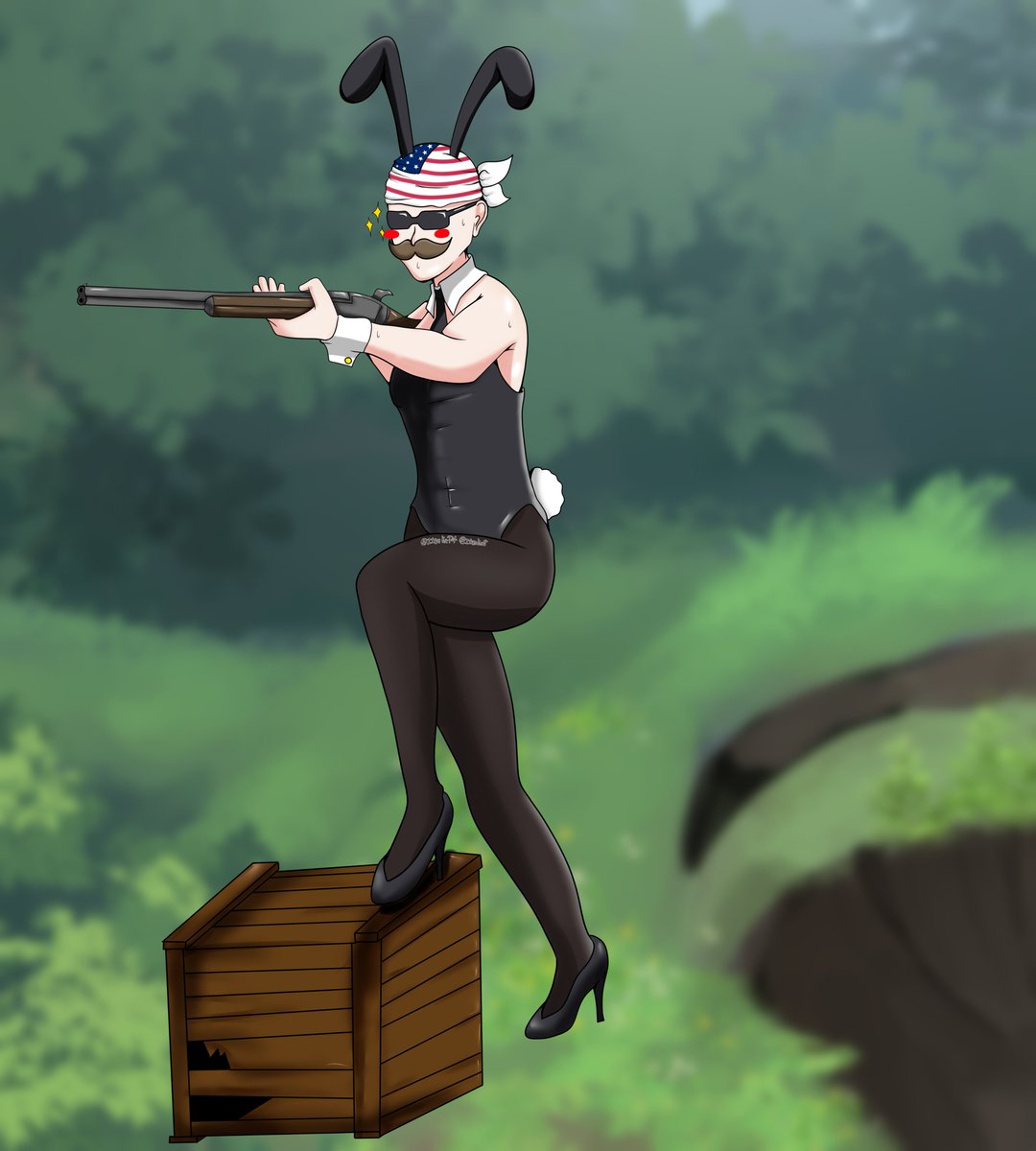 on today's "bunny girl April" we have ThravRande!!! i call it "I have a gun and i feel bonita"