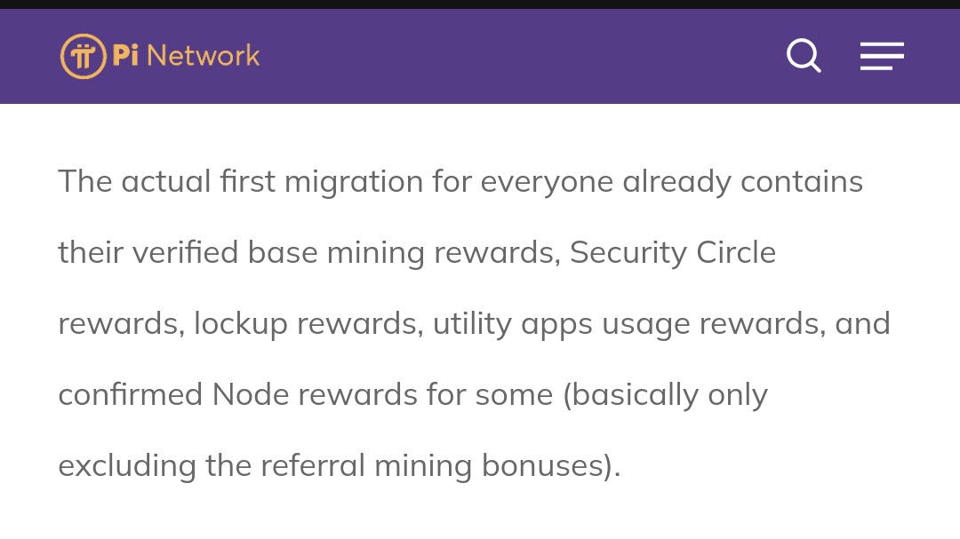 In fact, everyone’s first $PI migration already included their security circle rewards. Therefore, when we migrated the second time, our unverified Pi balance only included referral rewards.

#PiNetwork