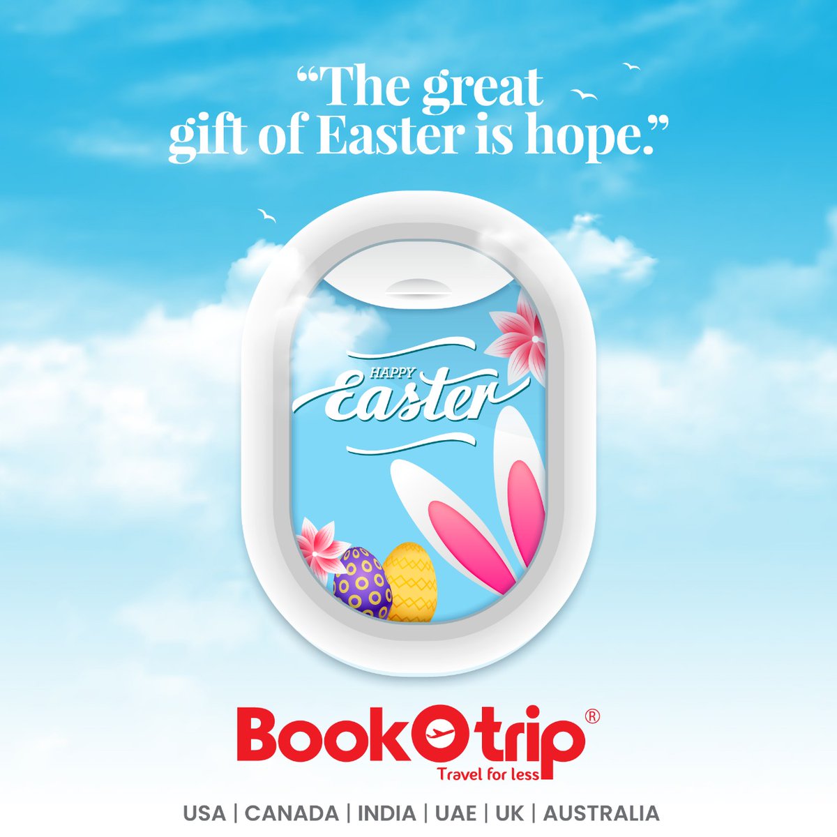 BookOtrip_Ca's tweet photo. May this Easter bring peace, joy, and new opportunities your way. 🌼 https://t.co/muoQ0iFRyK