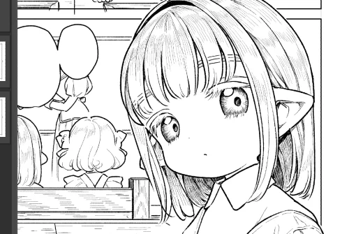 コミティアで出す新刊に収録すべく、描きおろし漫画を描いています。
エイプリル可愛い～🍀 