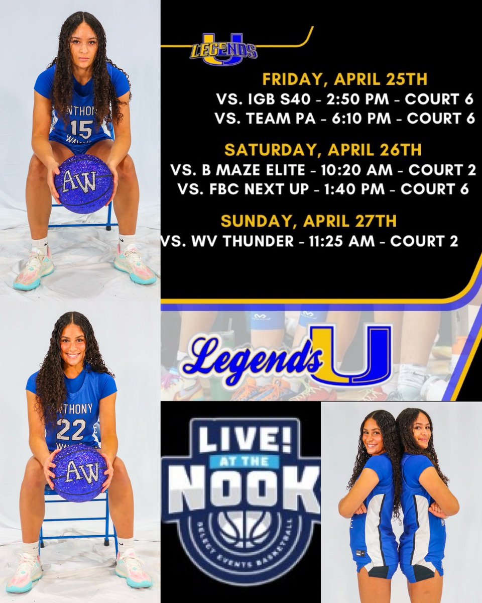 BrennemanTwins (@brennamentwins) on Twitter photo Locked in for LIVE! At The Nook.
Excited to compete next weekend in Manheim, PA.
Legends U 16U Blue S40
<a href="/Legends_Bball/">Legends U Basketball</a>
<a href="/BryceMcKey/">Bryce McKey</a>
#BTA 🟨🟦
#LegendsU #LiveAtTheNook Locked in for LIVE! At The Nook.
Excited to compete next weekend in Manheim, PA.
Legends U 16U Blue S40
<a href="/Legends_Bball/">Legends U Basketball</a>
<a href="/BryceMcKey/">Bryce McKey</a>
#BTA 🟨🟦
#LegendsU #LiveAtTheNook