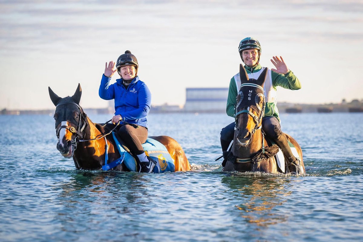 RacingWA_Tbreds's tweet image. Easter Sunday at the beach for interstaters Overpass and Headwall. Less than a week to the $5M Kia Quokka.

@BBakerRacing @mcsmithracing @7horseracing @UNIBETAustralia @WesternRacepix
#QuokkaSlotRace