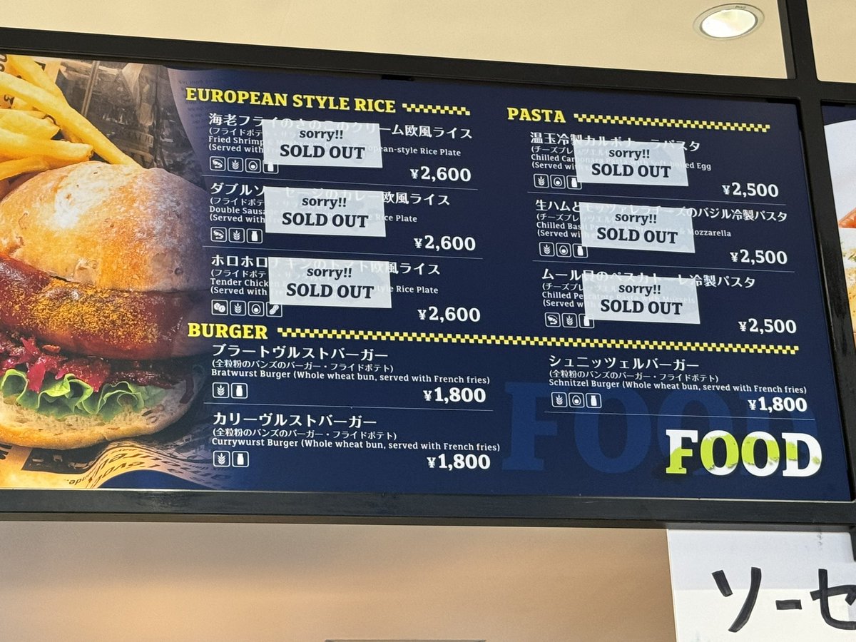 ふむふむ。今度行ったらブラートヴルストバーガーとシュニッツェル