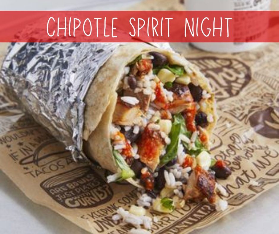 Treat yourself this Tuesday, April 22, 4-8 p.m. at the Dulles Landing Chipotle!  Mention Mercer to give back to the PTSA.  Please use code RH4DYHQ for mobile orders.  Guac on! 😋