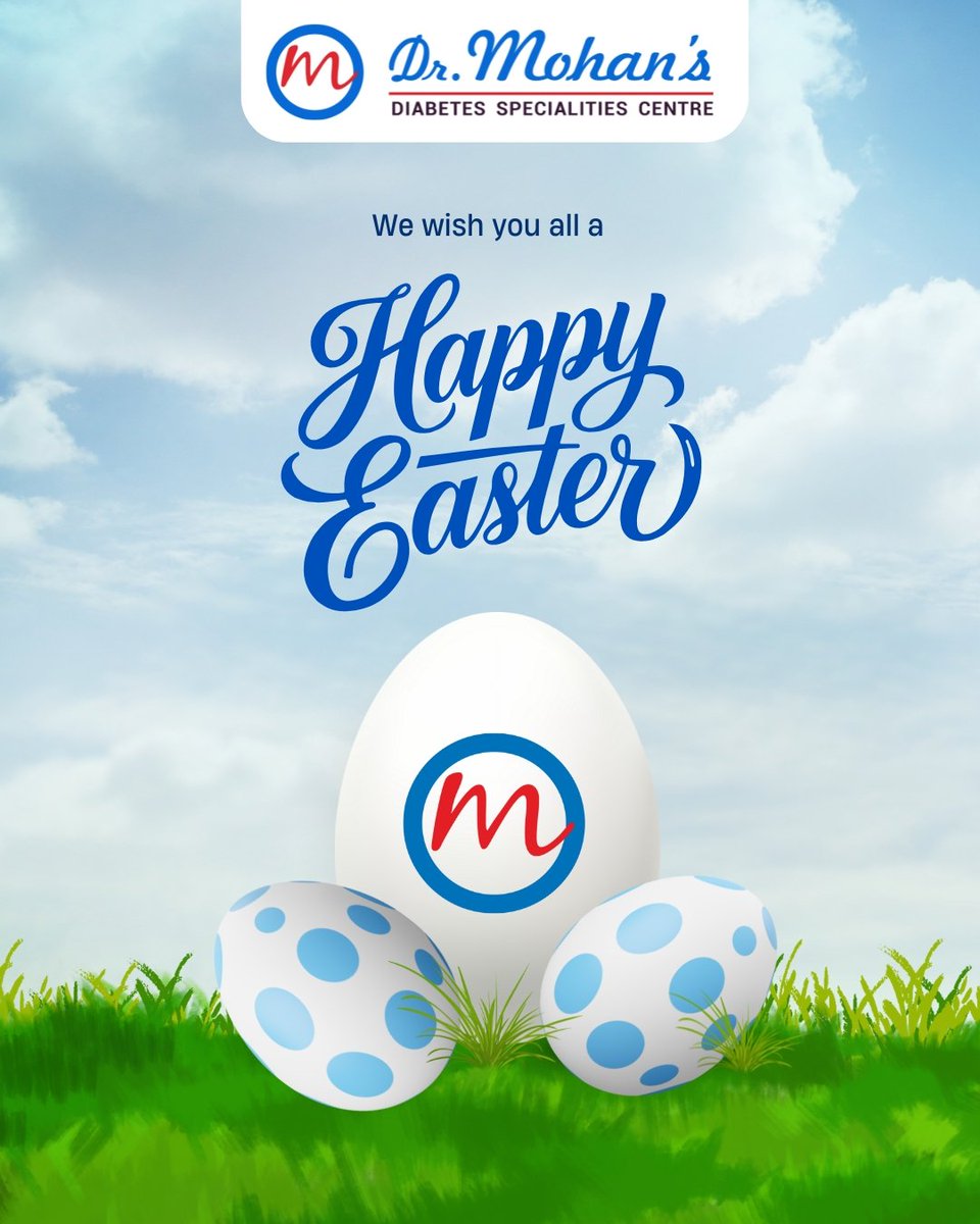 Easter is a reminder that every day is a chance to renew.

Renew your commitment to health.
Renew your habits.
Renew your hope.

Wishing you all a Happy &amp; Healthy Easter.

#HappyEaster🐰 #DiabetesCare #DrmohansDiabetes #LetsDefeatDiabetes