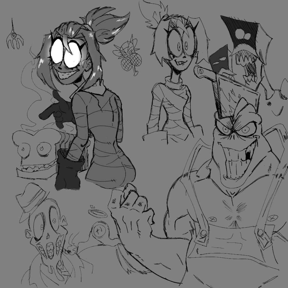 shARTbear's tweet photo. Striking while the iron is hot for once, really liked the pilot so here's some sketches I made of the cast in appreciation.
#gaslightdistrict https://t.co/2mZXDhAUZ7