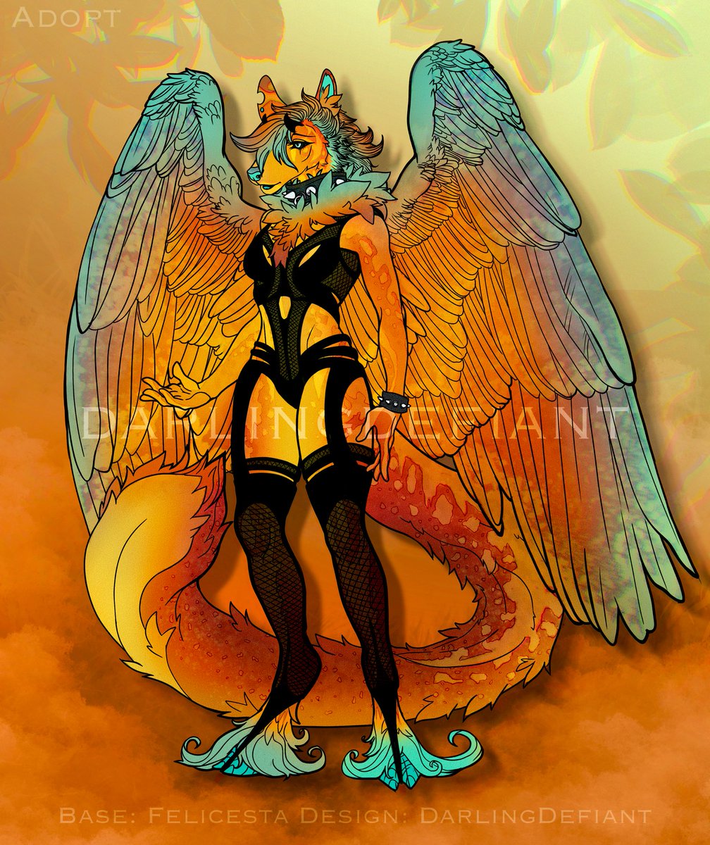 DarlingDefiant's tweet photo. Still got this am beautiful lass available! I have no idea why it went pale in the original post, but here’s her colorful view! 

#furry #adoptable #fursona #furryadopts https://t.co/EFPyxmFiSw