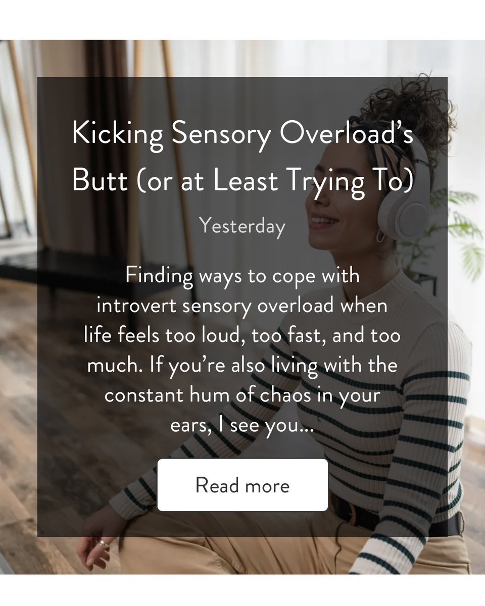 IntrovertBlogs's tweet image. Kicking Sensory Overload Butt (or trying to)
Ever tried to cook while being asked 20 questions, dodging Lego, and answering emails? Same.
Come for the chaos, stay for the solidarity.
introvertintheworkplace.com/blogs/kicking-…
#IntrovertLife #SensoryOverload #ParentingChaos #INFJ
