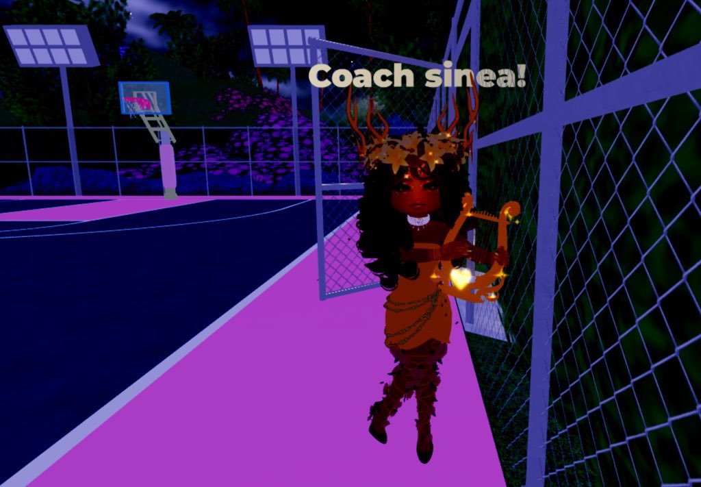Purelyso's tweet photo. @roseyplays_RBLX Coach key is a dark fairy coach who loves teaching her kids how to shoot hoops and fly laps around campus! If shes up and night, on the court she’ll hang out with her wife, coach sinea. Hope im not late… https://t.co/ncWw7ZSxrb
