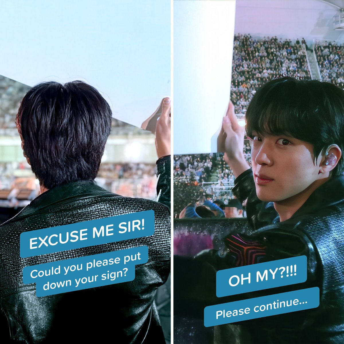 KpopDAD1's tweet photo. The one time I would be grateful to have my view blocked in a concert. #JIN @bts_bighit @BTS_twt https://t.co/tmgdiofNAL