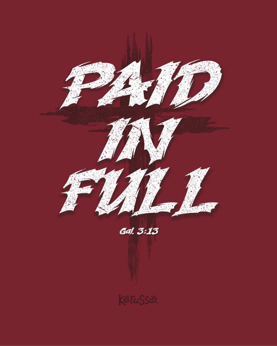 kerusso's tweet photo. Can we just take a moment? PAID. IN. FULL. ❤️ if you're walking in victory.
https://t.co/dfBkwTFShq
#wearyourfaith #jesustees #christianapparel #kerusso https://t.co/mcWlT8j70K