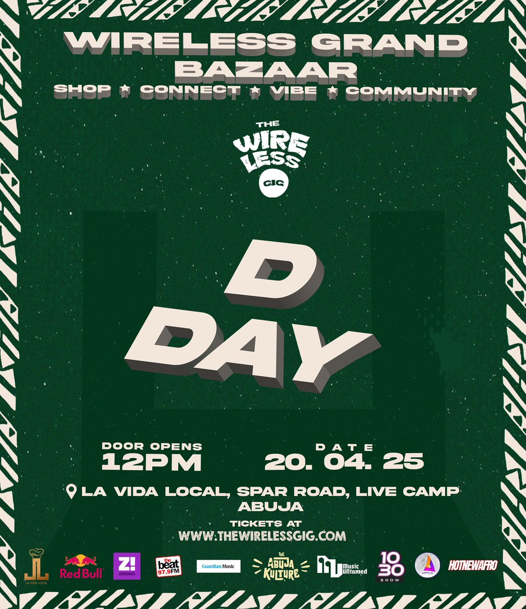 OluwaIcan's tweet photo. Canβt wait to vibe with you all! ππ
See you at the Wireless Grand Bazaar β bring your energy, your crew, and your biggest smiles! π
#TheWirelessGig #WirelessGrandBazaar #lettheyutecreate https://t.co/I5vIqCo46X