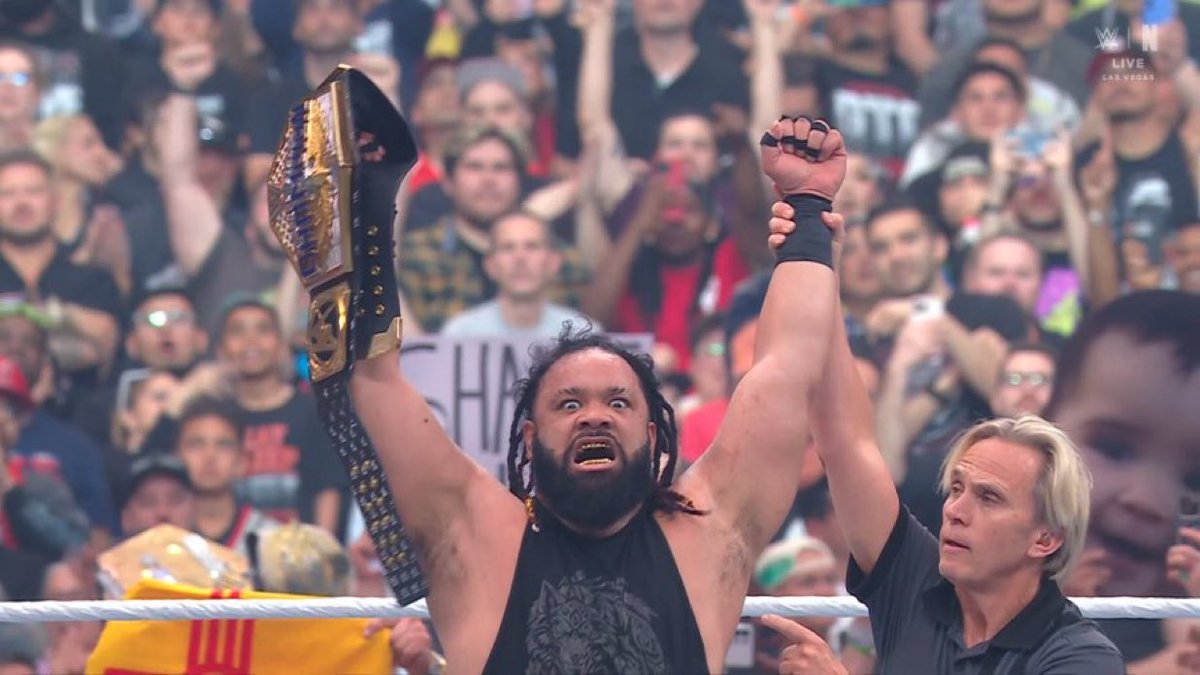 WrestleOps's tweet photo. 🚨 AND NEW

Jacob Fatu has defeated LA Knight to become the NEW United States Champion.

#WrestleMania https://t.co/xSXLg2ekWm