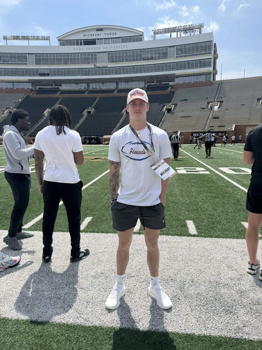 Had a great time again in Winston Salem for <a href="/WakeFB/">Wake Forest Football</a> Spring Showcase. Thank you <a href="/Coach_JKramer/">Justin Kramer</a> for the invite. Energy and competitiveness was great!  Can’t wait to be back!  #GoDeacs🎩

<a href="/tygatson/">Ty Gatson</a> <a href="/CoachEdwardsWR/">Nick Edwards</a> <a href="/CoachTHollowell/">Coach Tj Hollowell</a>  <a href="/WhitworthN/">Nick Whitworth</a> <a href="/CoachDickert/">Jake Dickert</a>