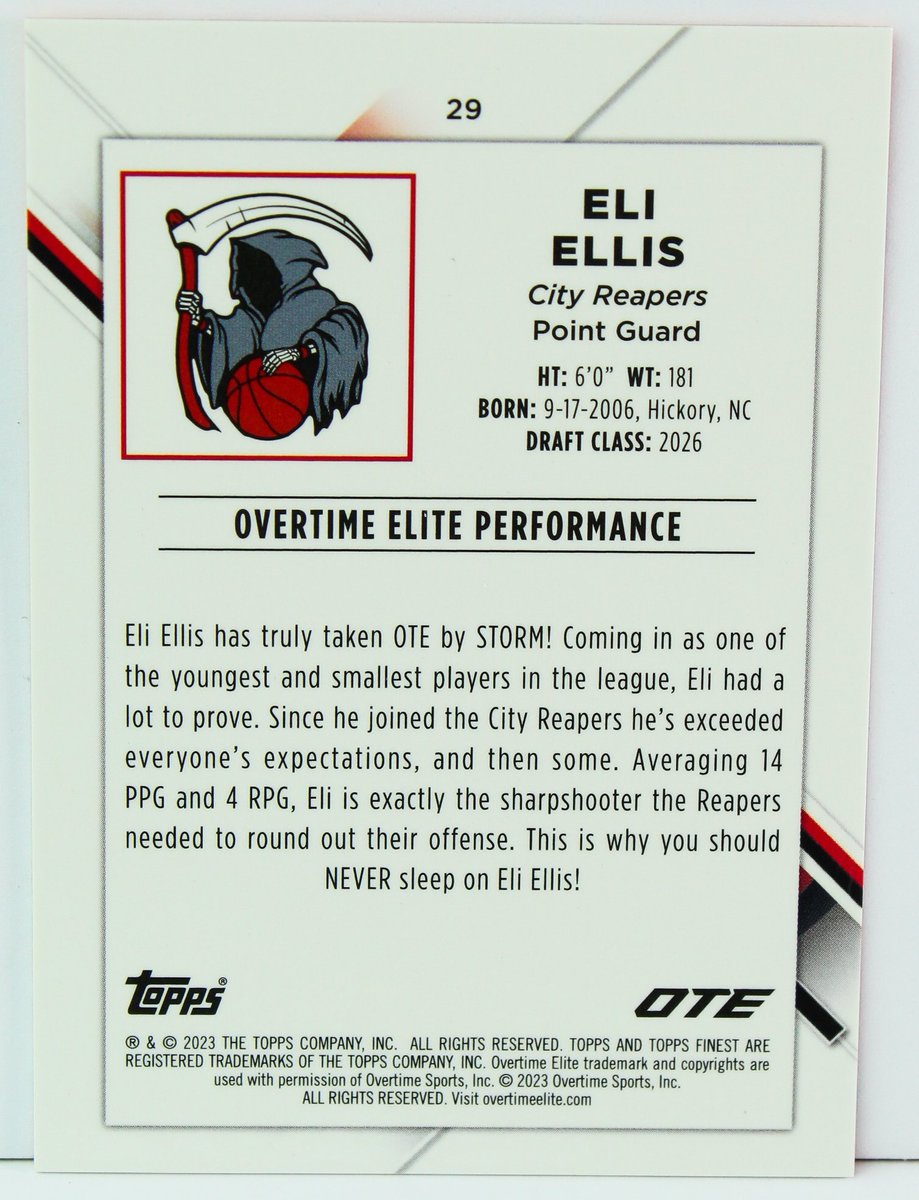 CDB_SportsCards's tweet photo. #ToppsFinest #EliEllis #OrangeRefractor /25 https://t.co/yU3esOBV3F